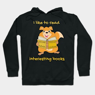 Squirre likes  to read Hoodie